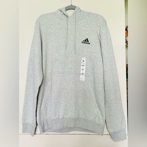 ❄️ NWT Men’s Adidas Hoodie with Kangaroo Pocket Heather Gray Pullover